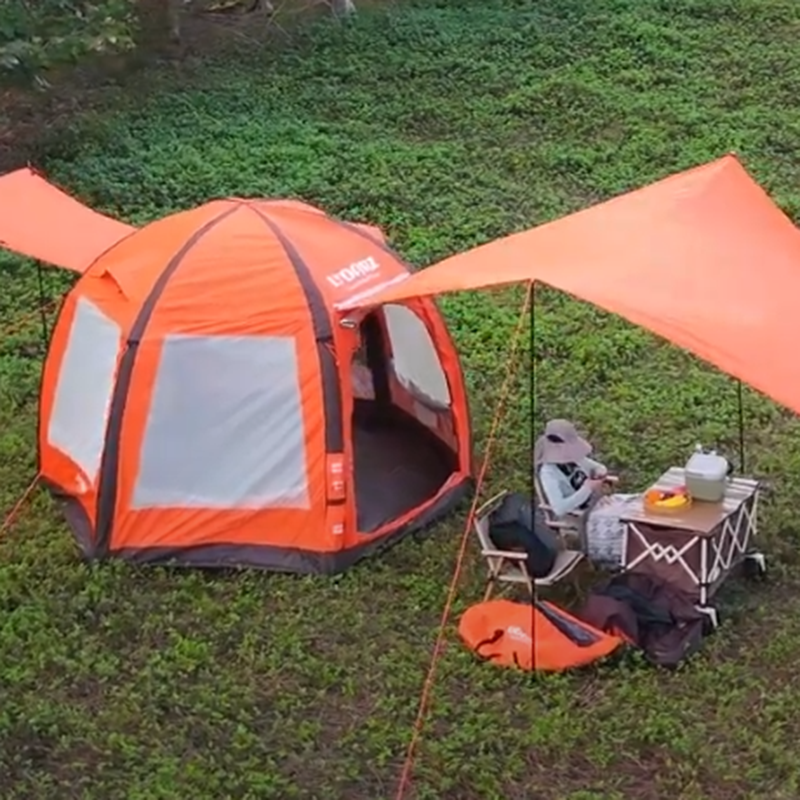 Hemispherical Inflatable Tent 2 Doors 4 Windows