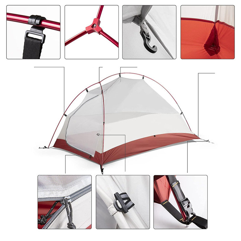 Double-Layer Portable Hiking Tent For Two Persons