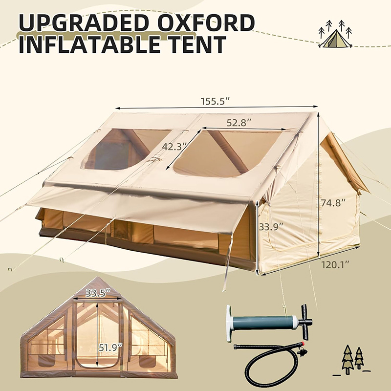 12m² inflatable tent Double door 2 TPU Windows
