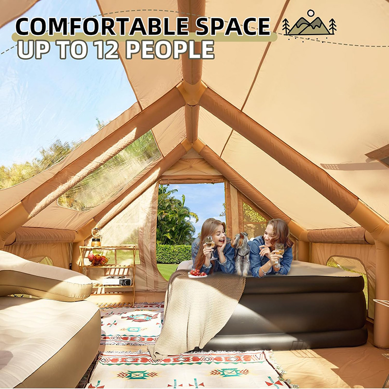 12m² inflatable tent Double door 2 TPU Windows