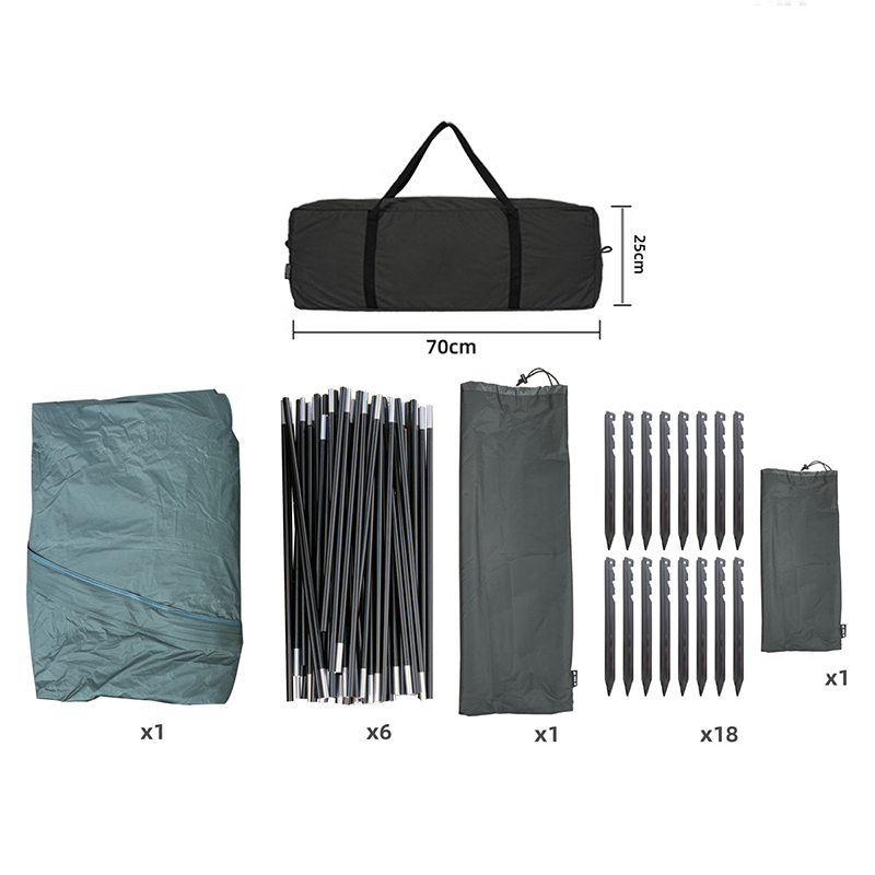 12-panel spherical tent
