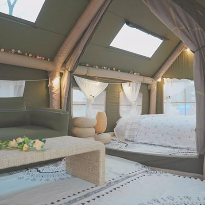 Inflatable Gable Tent with One Bedroom and One Living Room